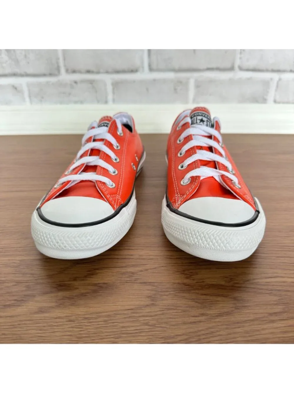 ⭐Rare Converse ALL STAR CTAS OX Sz 12 Toddler Shoes Leather Orange Red A04425C